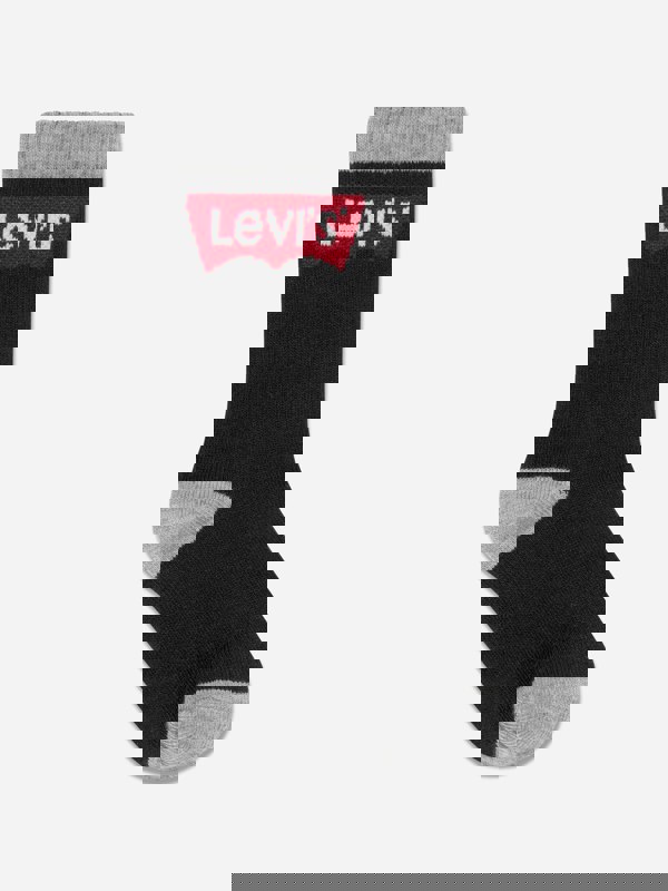 Levi's Kids Wear Levi's Boys Batwing Regular Cut Socks Set (3 Pack) in Black