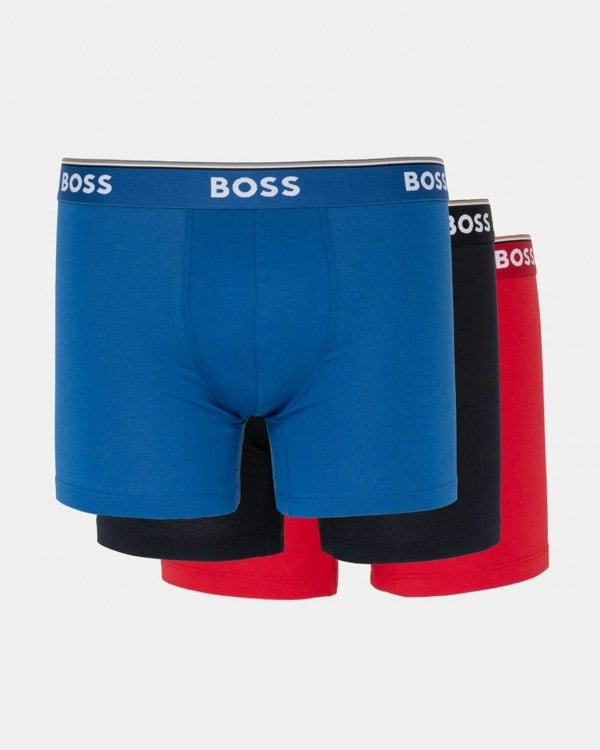BOSS Orange Power Three Pack Mens Stretch Cotton Boxer Briefs With Logos NOS - Open Miscellaneous 962