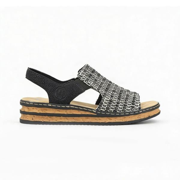 Rieker Rieker 62971-00 Womens Ankle Strap Sandals Black