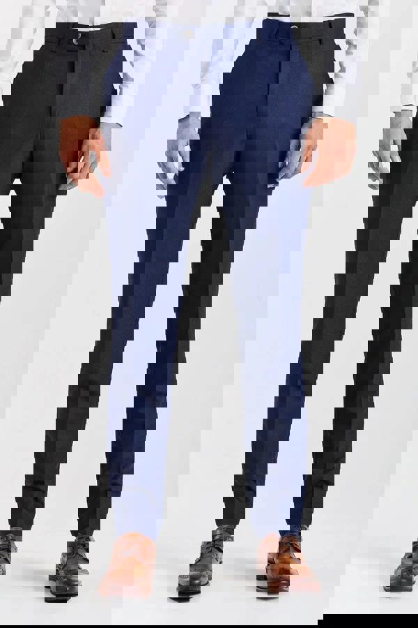 Paul Andrew Belmont - Men's Navy Blue 3 Piece Suit