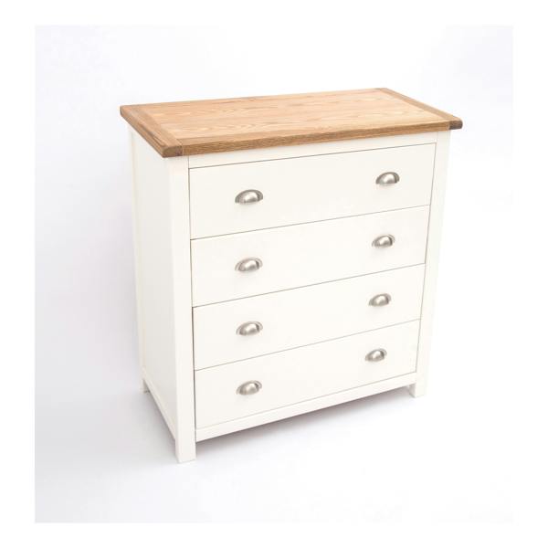 Cabinet Bits Lovere 4 Drawer Chest of Drawers Chrome Cup Handle
