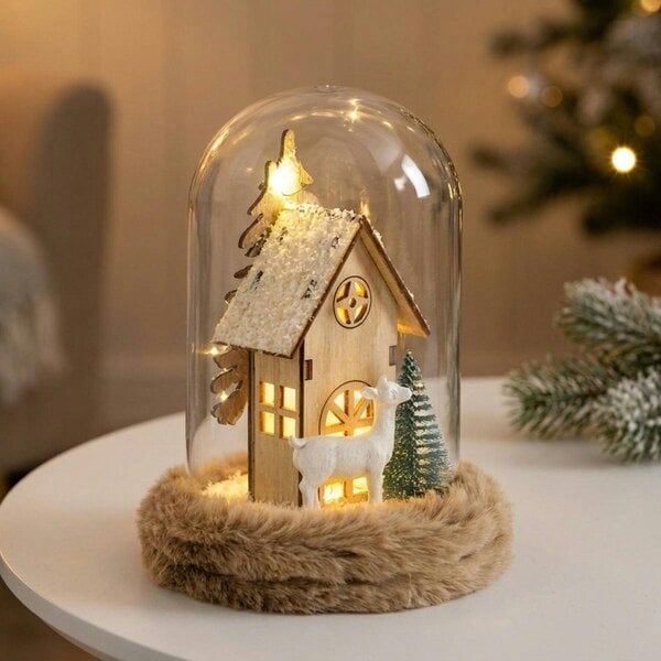 Garden Greatness Festive Light-Up Christmas Globe Ornament