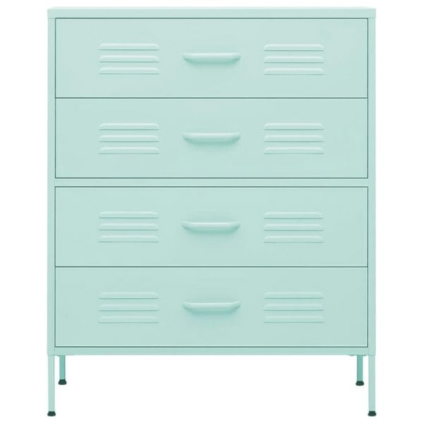 Berkfield Chest of Drawers Mint 80x35x101.5 cm Steel