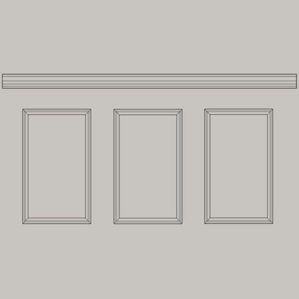 Snowdon Timber Primed Pine Wall Panel Kit (T) 32mm (W) 420mm (L) 700mm