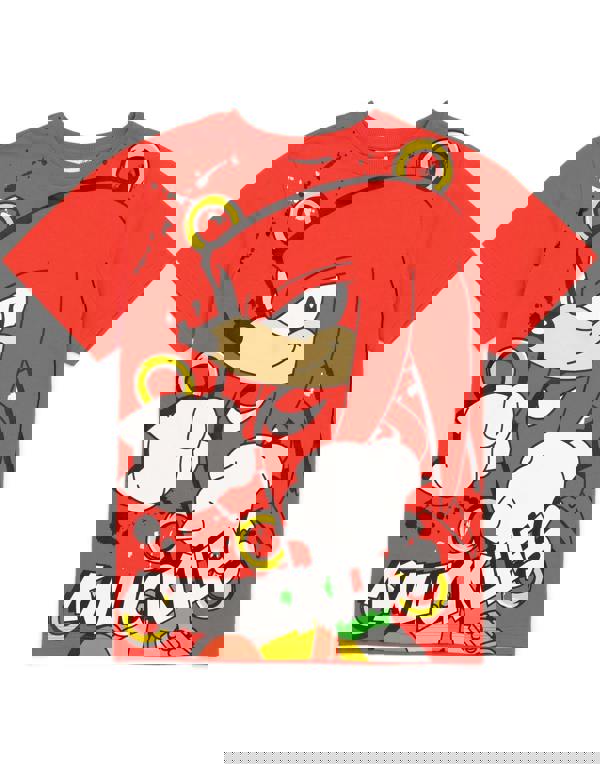 Sonic the Hedgehog Boys Multicoloured Sonic & Knuckles Multi-Pack of 2 Short-Sleeved T-Shirts