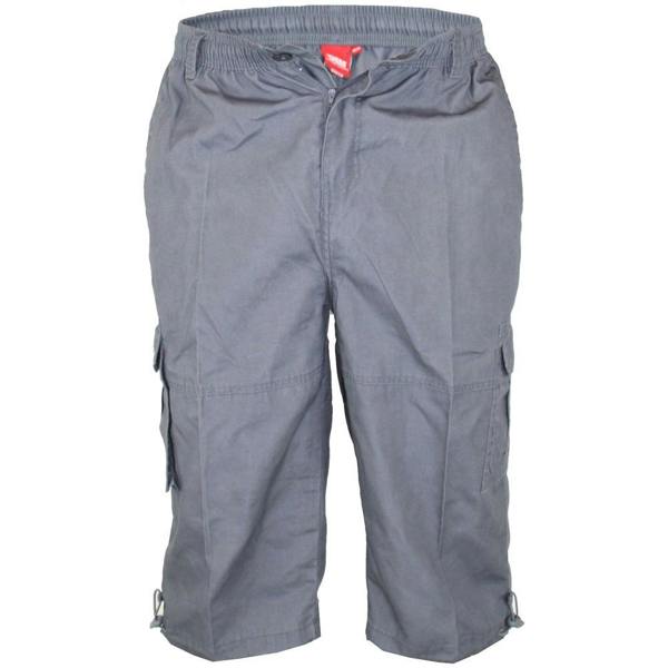 Duke Mens D555 Mason Kingsize Cargo Shorts - Grey