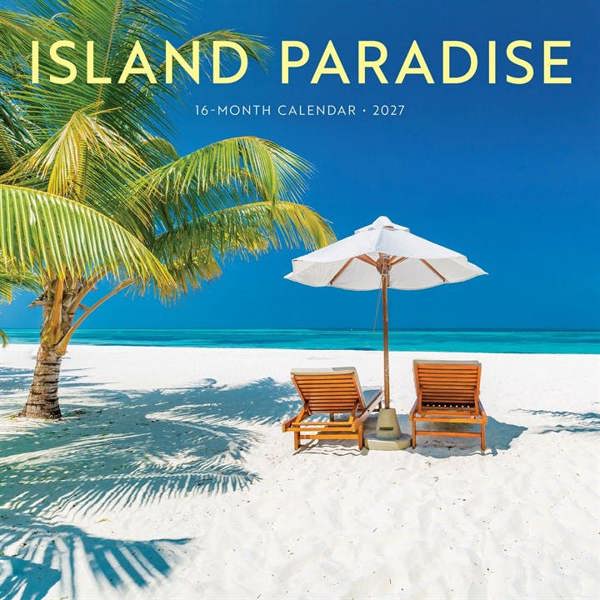 Island Paradise Calendar 2027, Wall Calendars, Month To View, Travel, Gift