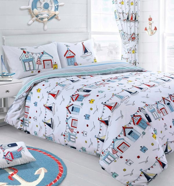 Velosso Nautical Printed Cotton Blend Duvet Cover and Pillowcase Set