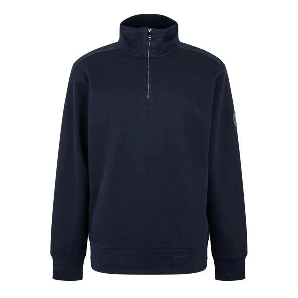 Boss Mens Sidney Quarter Zip Regular Long-Sleeved Sweatshirt - Dark Blue - 