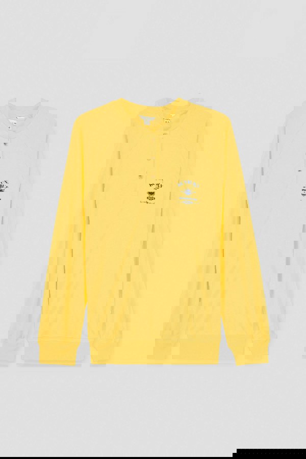 ENORSIA Henley Button Up Long Sleeve Sweatshirt