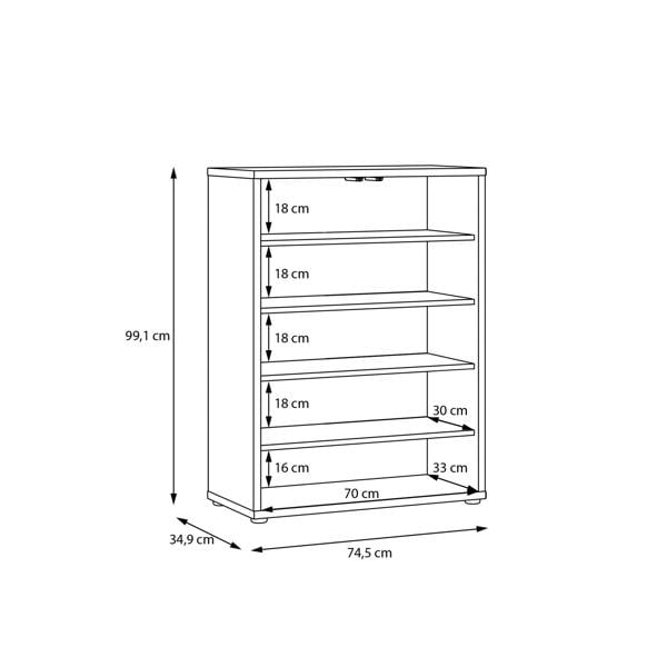 Furniture To Go Alice Springs Shoe Cabinet with 2 Doors Push-to-Open in Butter Yellow