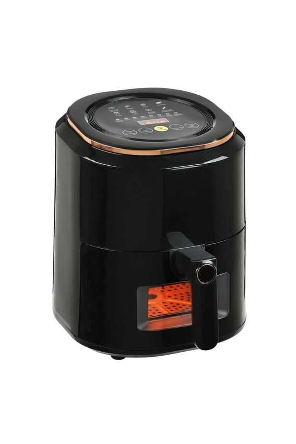 Living and Home 5L Black Digital Touchscreen Air Fryer
