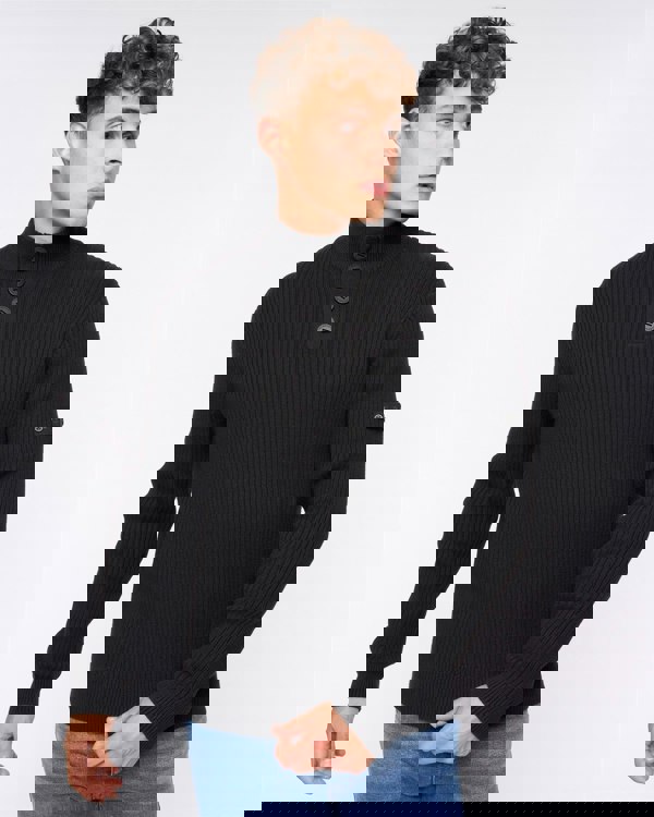 Crosshatch Wellburys Chunky Knit Black