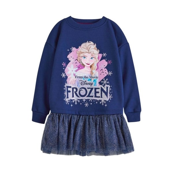 Frozen Girls Elsa Casual Dress - Navy