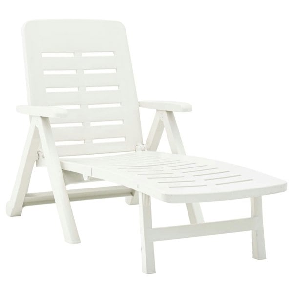 Berkfield Folding Sun Lounger Plastic White