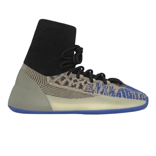 Yeezy Mens Yeezy Knitted High-top High Top Trainers - Slate/Azure - 