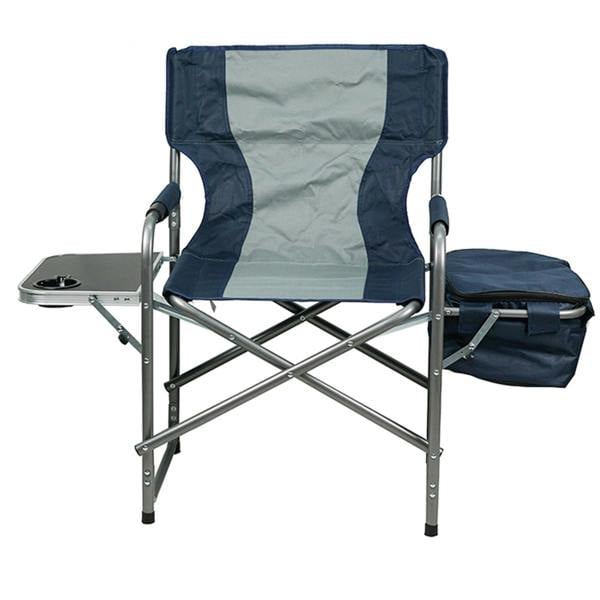 Gr8 Garden Folding Directors Camping Chair Portable Seat with Side Table Storage Cooler Bag