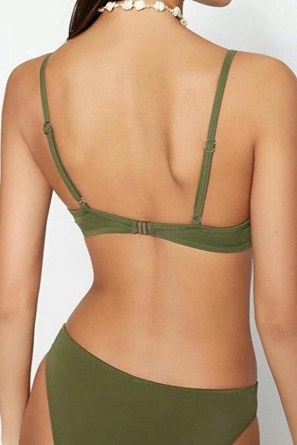 WOVCOR Balconette Bow Detail Padded Basic Bikini Top