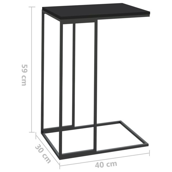 Berkfield Side Table Black 40x30x59 cm Engineered Wood