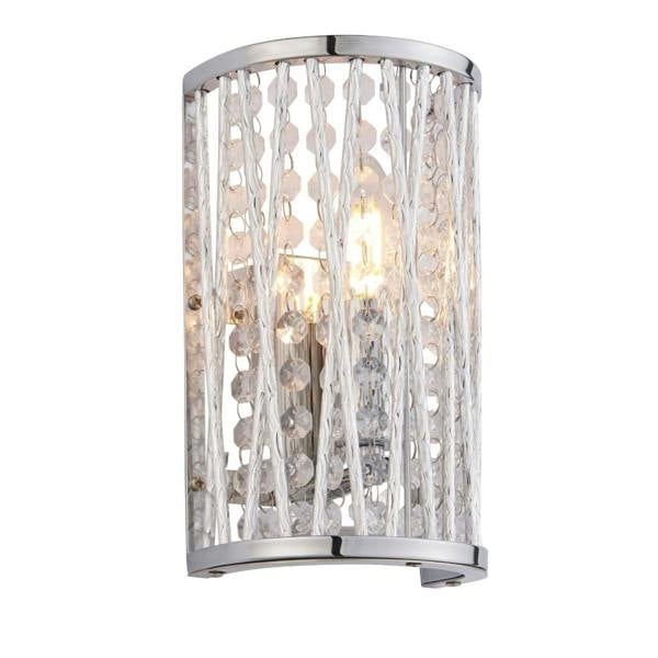 Pagazzi Lighting Marissa Chrome & Crystal Wall Light