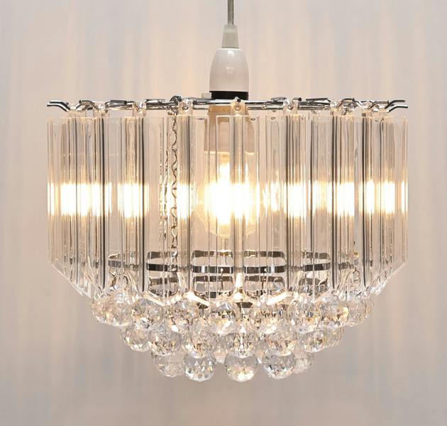 Pagazzi Lighting Demi Clear And Chrome Easy-Fit Pendant