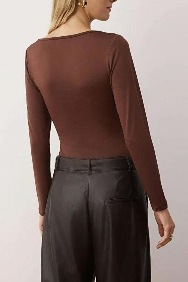 WOVCOR Knit Bodysuit with Accessory Detail