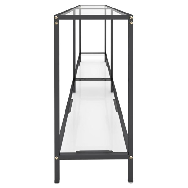Berkfield Console Table Transparent 180x35x75.5 cm Tempered Glass