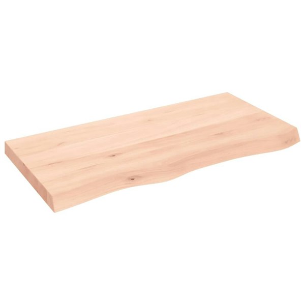 Berkfield Wall Shelf 100x50x6 cm Untreated Solid Wood Oak