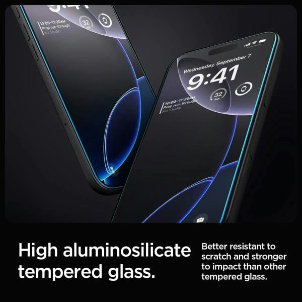 Spigen Glastr EZ Fit HD Screen Protector for iPhone 16 Pro 6.3" 2 Pack - AGL07928