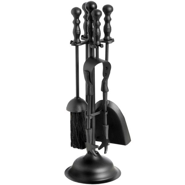 Hill Interiors Black Duchess Steel Hearth Tool Set - Black