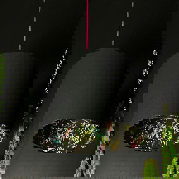 Carbon Deadly Night Shade Silhouette Lampshade in Jet Black. Designed and Handmade by Love Frankie