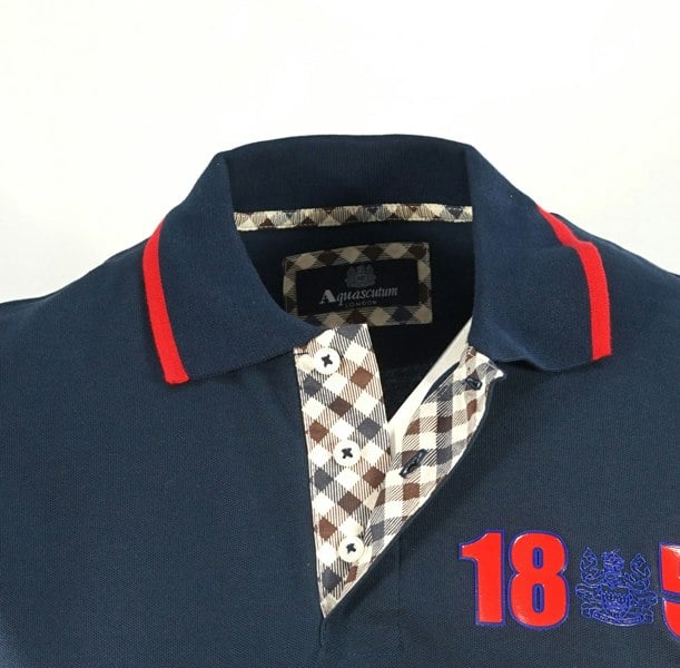 Aquascutum London 1851 Polo Shirt - Navy Blue