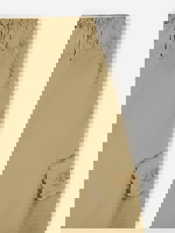 Versace Boys Logo Cargo Shorts in Beige