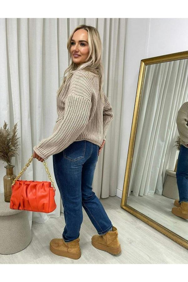 Kathryn Straight Leg High Waist Jeans - Denim