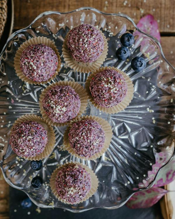 Sweet and Wild Lemon + Blueberry Bliss Balls