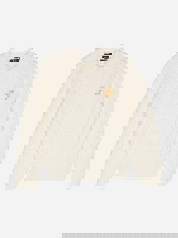 Versace Kids Cable Knit Jumper in Ivory