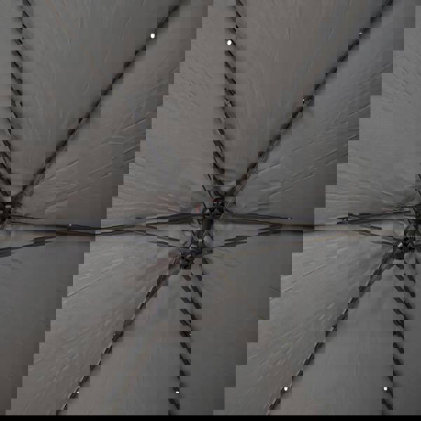 Samuel Alexander 3m Solar Powered Cantilever Lit Banana Garden Parasol with Crank Handle & White LED Lights in Grey