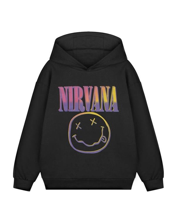 Nirvana Unisex Kids Black Sunset Hoodie