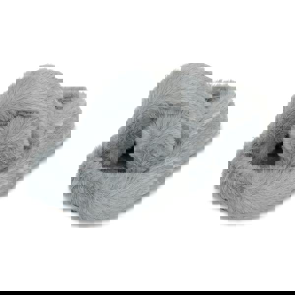 VIVA Polar Women's Faux Fur Fluffy Plush Open Toe Slippers for Indoors