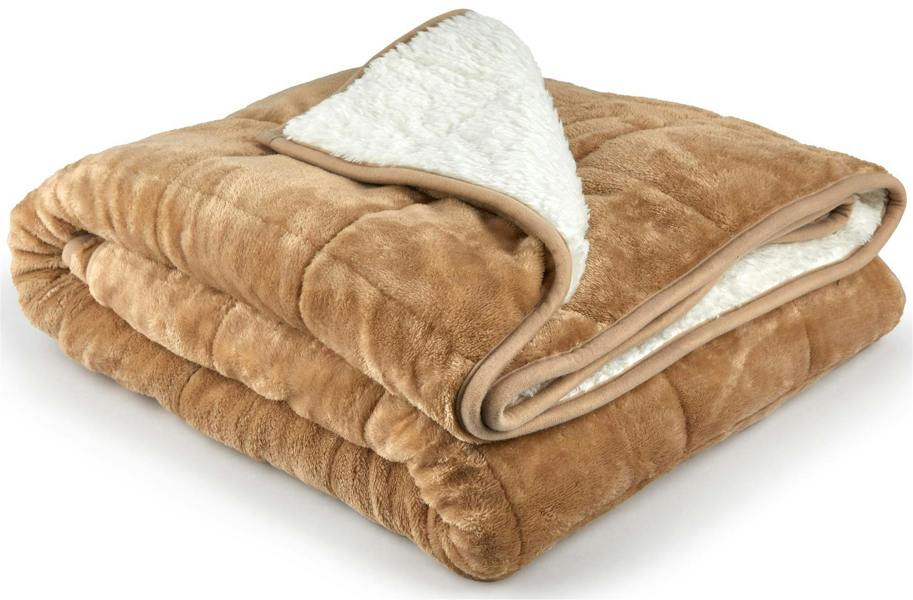 Weighted Sherpa BLANKET Sherpa 60 X 80 Taupe