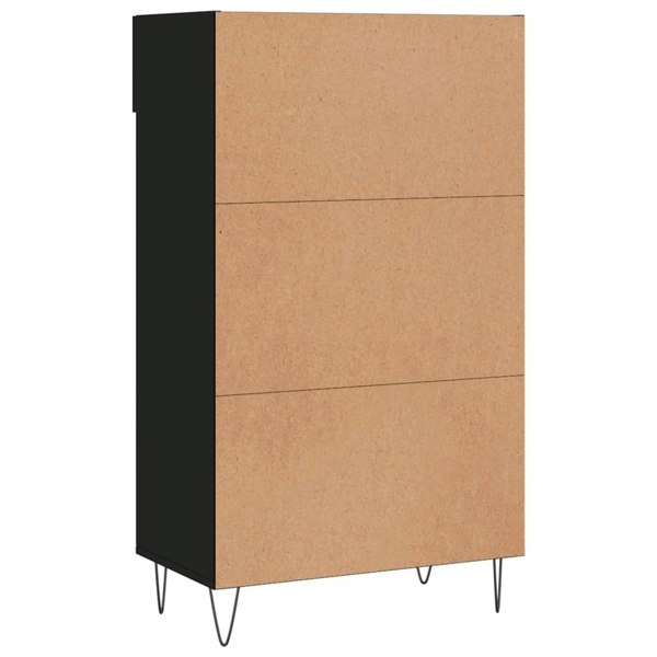 Berkfield Shoe Cabinet Black 60x35x105 cm Engineered Wood