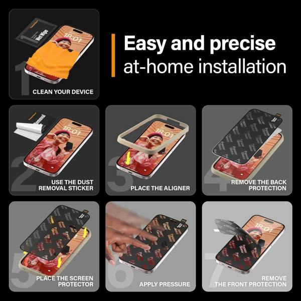 PanzerGlass Panzer Glass Ultra Wide Fit Eyecare Screen Protection for iPhone 15 6.1" - 2813