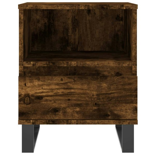 Berkfield Bedside Cabinet Smoked Oak 40x35x50 cm Engineered Wood
