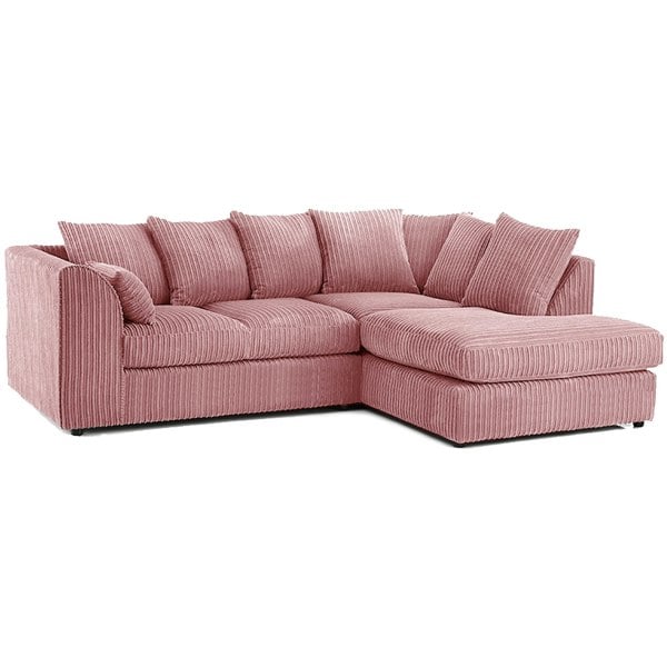 Furnishings For Less Luxor Cord Fabric 4 Seater Corner Sofa Scatter Back