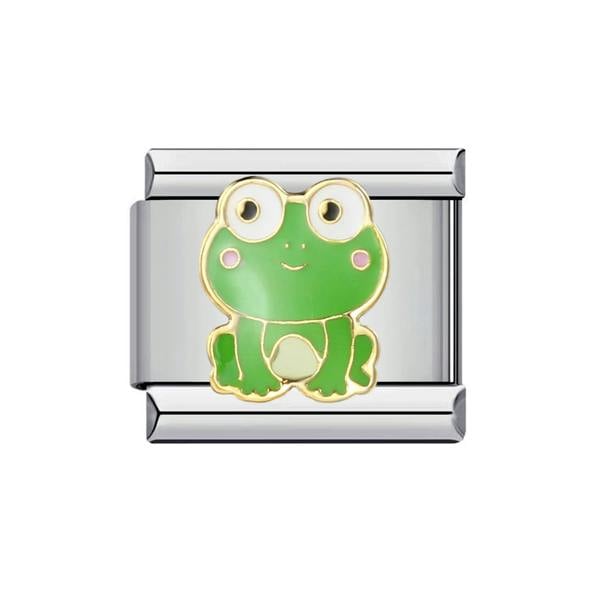 Serafina Green Frog | Italian Style Bracelet Charm
