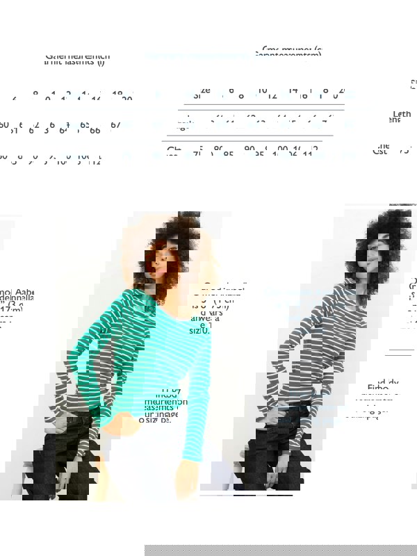 Kite Organic Portesham Jersey Top Emerald Stripe