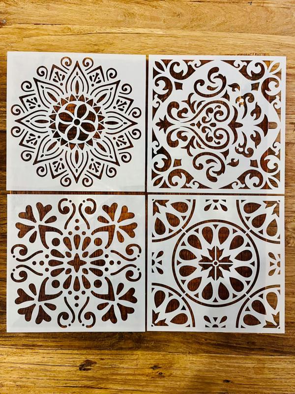 Sourdough By The Sea Stencil Mandala Flower Harvest Patterns Templates Art Craft Set of 16 patterns- Reusable Baking Decoration