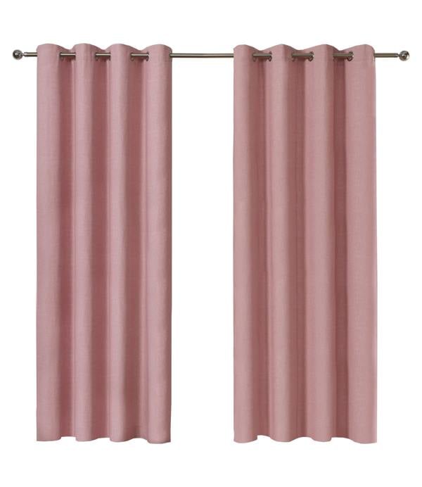 Smart Living Textured Print Eyelet Curtain - Blush