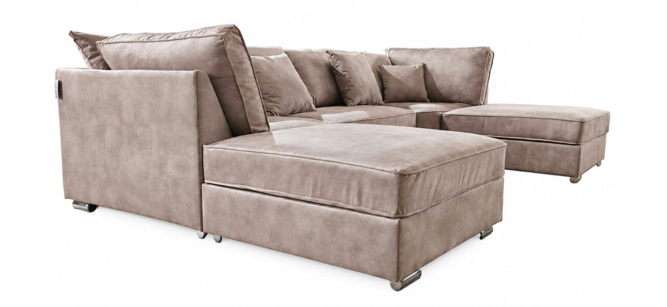 Outdoor Living The Chelsea U-Shaped Modular Corner Sofa with Deep Seat
