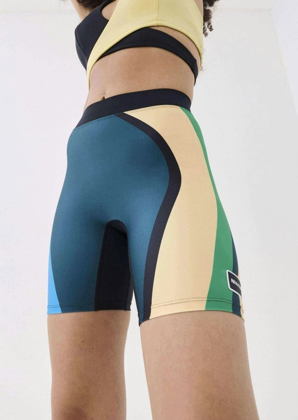 P.E Nation PE Nation Womens Reminisce Bike Short in Green